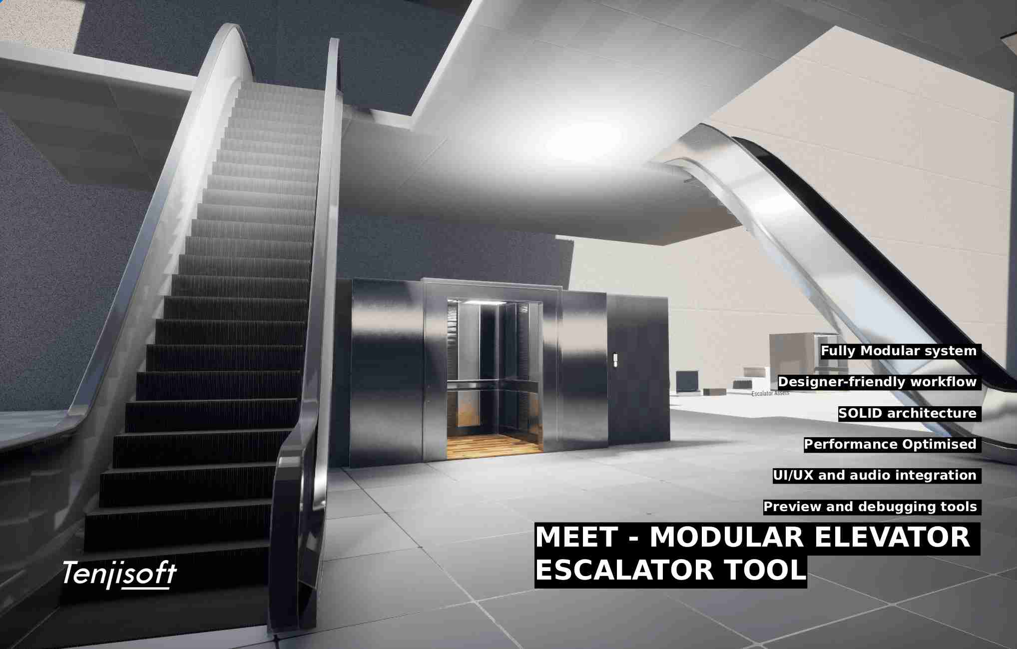 MEET- Modular Elevator Escalator Tool Dev Pack by Tenjisoft Studio
